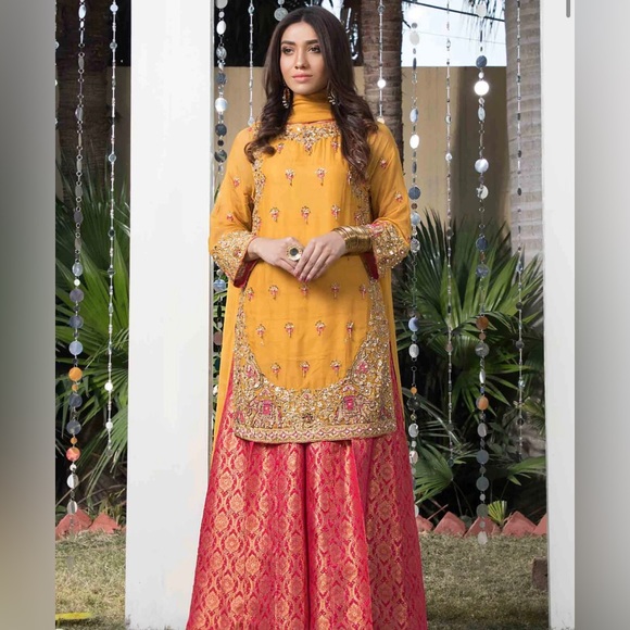 laleen Palazzo Pants Desi Formal 3 Piece Suit Indian Pakistani